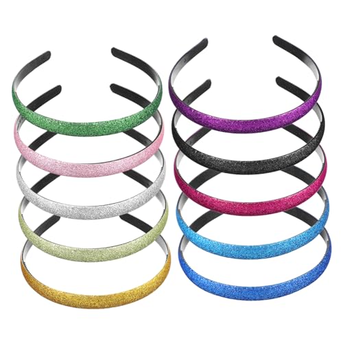 OSOLADY 10Stücke Glitzer Stirnbänder für Damen Dünne Haarschmuck Accessoires Verschiedenen Farben für Hochzeiten Partys und Funkelnde Haarreifen für Besondere Anlässe OSOLADY 10Stücke Glitzer Stirnbänder für Damen Dünne Haarschmuck Accessoires Verschiedenen Farben für Hochzeiten Partys und Funkelnde Haarreifen für Besondere Anlässe von OSOLADY