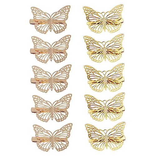 OSOLADY 10Stücke Goldene Schmetterlings Haarspangen aus Legierung Kopfschmuck Accessoires für Mädchen Links und Rechts für Hochzeiten Partys und Feste OSOLADY 10Stücke Goldene Schmetterlings Haarspangen aus Legierung Kopfschmuck Accessoires für Mädchen Links und Rechts für Hochzeiten Partys und Feste von OSOLADY