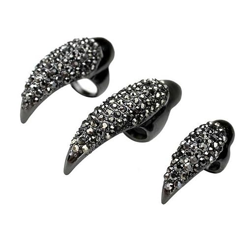 OSOLADY 10Stücke Gothic Punk Stil Falsche Klaue Pfote Fingerringe Halloween Kostüm Dekoration Cosplay Und Partys OSOLADY 10Stücke Gothic Punk Stil Falsche Klaue Pfote Fingerringe Halloween Kostüm Dekoration Cosplay Und Partys von OSOLADY