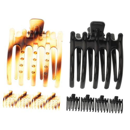 OSOLADY 10Stücke Haarklauen Clips für Damen Große Haarklammern aus Robustem Harz für Verschiedene Anlässe und Tägliches Styling Schwarze und Schildpattfarbene Modelle OSOLADY 10Stücke Haarklauen Clips für Damen Große Haarklammern aus Robustem Harz für Verschiedene Anlässe und Tägliches Styling Schwarze und Schildpattfarbene Modelle von OSOLADY