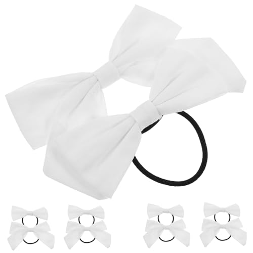 OSOLADY 10stücke Weiße Schleifen-haarbänder Für Mädchen Elastische Und Einfache Haaraccessoires Für Tie-dye-projekte Für Schule Und Freizeit von OSOLADY