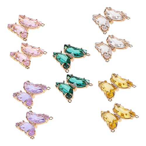 OSOLADY 10stücke Teiliges Bunte Metall-schmetterlings- Mit Kristallverzierung Für Schmuckdesign Kreative -dekoration Für Halsketten Armbänder Ohrringe Lesezeichen Und OSOLADY 10stücke Teiliges Bunte Metall-schmetterlings- Mit Kristallverzierung Für Schmuckdesign Kreative -dekoration Für Halsketten Armbänder Ohrringe Lesezeichen Und von OSOLADY
