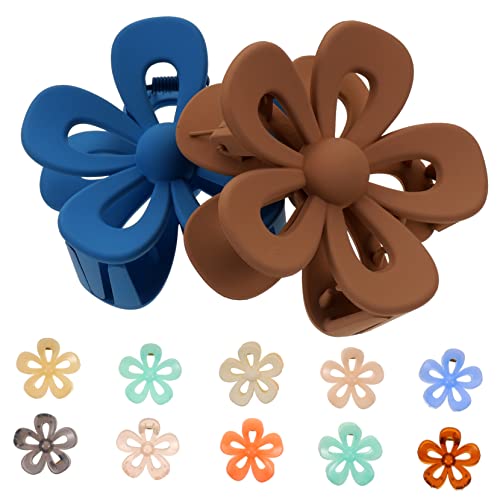 OSOLADY 12Stücke Blumenhaarklammern für Damen Matte Haarklauen Clips Bunten Farben zum Halten von Haaren Beim Waschen Make Up und Alltag OSOLADY 12Stücke Blumenhaarklammern für Damen Matte Haarklauen Clips Bunten Farben zum Halten von Haaren Beim Waschen Make Up und Alltag von OSOLADY