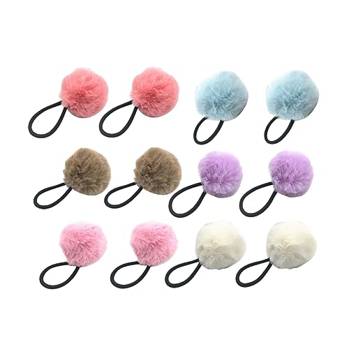 OSOLADY 12Stücke Flauschige Ball Haarbänder für Mädchen Elastische Haargummis Pastellfarben Weiß Khaki Helllila Rot Stylische Ponytail Halter für Damen OSOLADY 12Stücke Flauschige Ball Haarbänder für Mädchen Elastische Haargummis Pastellfarben Weiß Khaki Helllila Rot Stylische Ponytail Halter für Damen von OSOLADY