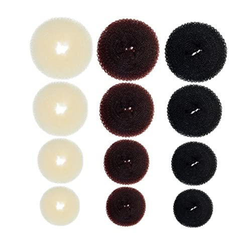 OSOLADY 12Stücke Haarring Haarschmuck Haar Donut Bun Maker für Einfache Frisuren für und Mädchen Robust und Flexibel für Täglichen Gebrauch und Besondere Anlässe OSOLADY 12Stücke Haarring Haarschmuck Haar Donut Bun Maker für Einfache Frisuren für und Mädchen Robust und Flexibel für Täglichen Gebrauch und Besondere Anlässe von OSOLADY