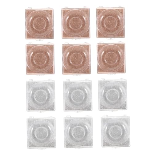 OSOLADY 12Stücke Leere Wimpernverpackungsboxen Transparente Wimpernaufbewahrungsboxen Quadrat Und Glitter Design Mit Champagnergold Und Wimpern Organizer Für Optimale OSOLADY 12Stücke Leere Wimpernverpackungsboxen Transparente Wimpernaufbewahrungsboxen Quadrat Und Glitter Design Mit Champagnergold Und Wimpern Organizer Für Optimale von OSOLADY