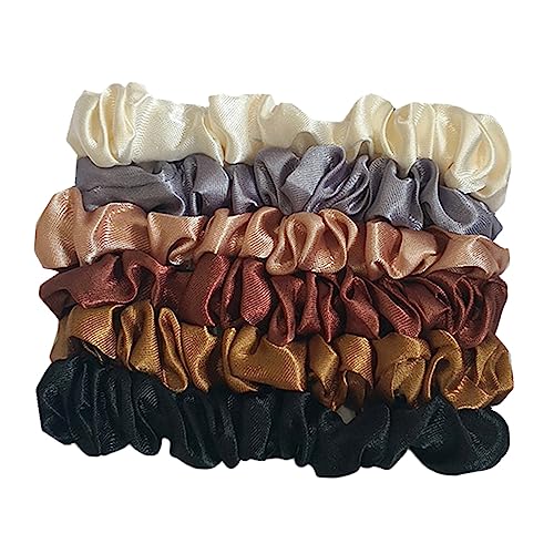 OSOLADY 12Stücke Retro Haargummis Für Damen Dehnbare Haarschnüre Aus Satin Pferdeschwanzhalter Für Stilvolle Haarseile Für Verschiedene Anlässe Chic Und Vielseitig von OSOLADY