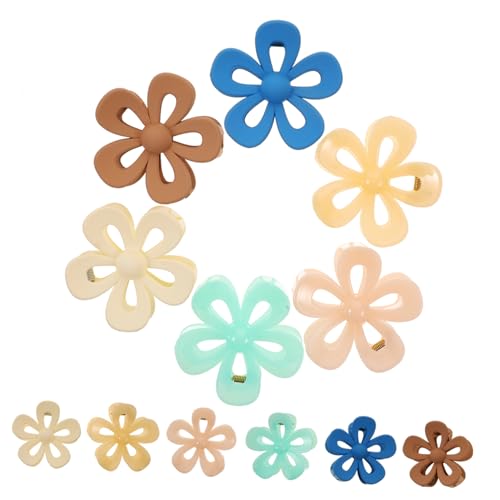 OSOLADY 12stücke Blumenhaarklammern Für Frauen Dekorative Blumenclips Haarschmuck Mittelgroße Haarclips Accessoires Für Dickes Und Dünnes Haar von OSOLADY