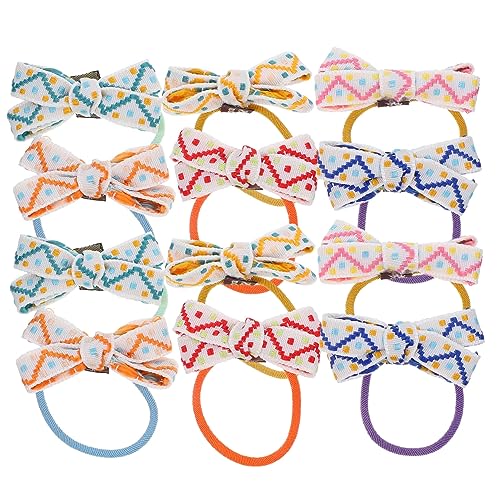 OSOLADY 12stücke Haargummis Mit Schleifen Elastische Haargummis Für Frauen Farbenfrohe Haarbänder Für Feines Haar Haaraccessoires Für Partys Und Alltag von OSOLADY