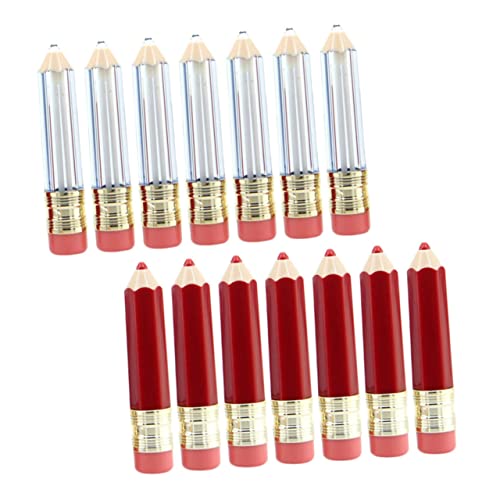 OSOLADY 14stücke Plastikflaschen Leere Lipgloss-tube Lip Glazes Tube Bleistift Form Nachfüllbar Lip Balm Container Für Diy Kosmetik von OSOLADY