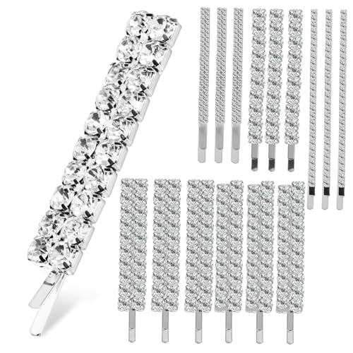 OSOLADY Modische Haarspangen mit Strasssteinen 15 Stück Silberfarbenes Clip-set für Frauen und Mädchen Bobby-haar-accessoires für Hochzeiten OSOLADY Modische Haarspangen mit Strasssteinen 15 Stück Silberfarbenes Clip-set für Frauen und Mädchen Bobby-haar-accessoires für Hochzeiten von OSOLADY
