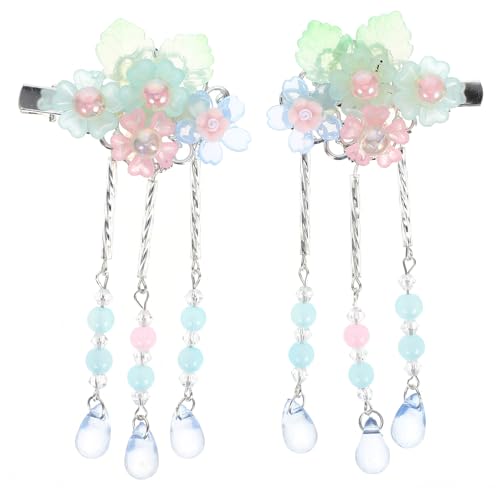 OSOLADY 1Paar Chinesische Blumen Haarspangen mit Quasten Haarnadeln für Damen für Hochzeiten und Festliche Anlässe OSOLADY 1Paar Chinesische Blumen Haarspangen mit Quasten Haarnadeln für Damen für Hochzeiten und Festliche Anlässe von OSOLADY