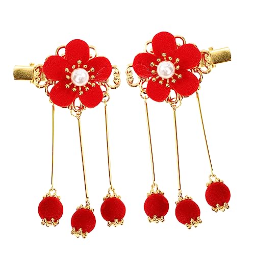 OSOLADY 1Paar Retro Haarnadeln mit Blumen und Quaste Design Chinesischer Stil Haar Zubehör für Mädchen Teiliges für Bezaubernde Looks OSOLADY 1Paar Retro Haarnadeln mit Blumen und Quaste Design Chinesischer Stil Haar Zubehör für Mädchen Teiliges für Bezaubernde Looks von OSOLADY