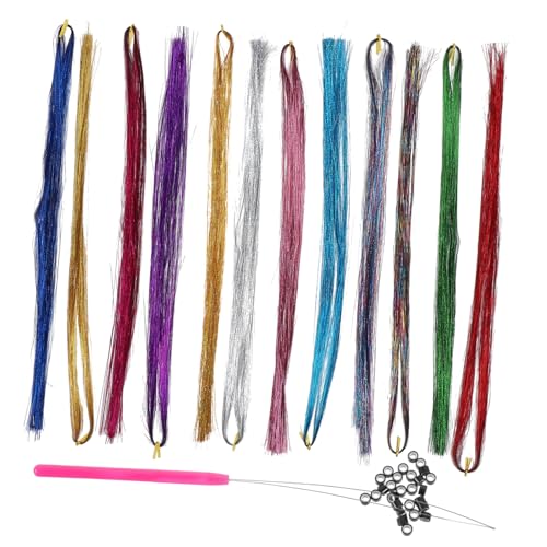 OSOLADY 1Satz Haar Lametta Stränge Glitzernde Haarverlängerungen mit Silikonschnallen und Häkelnadel Haar Accessoires für Cosplay Partys und Freizeitaktivitäten OSOLADY 1Satz Haar Lametta Stränge Glitzernde Haarverlängerungen mit Silikonschnallen und Häkelnadel Haar Accessoires für Cosplay Partys und Freizeitaktivitäten von OSOLADY
