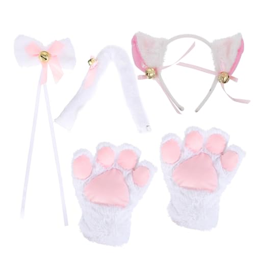 OSOLADY 1Satz Katzenohren Kostüm für Damen Teiliges Cat Ears Headband und Fliege für Cosplay Halloween und Karneval von OSOLADY