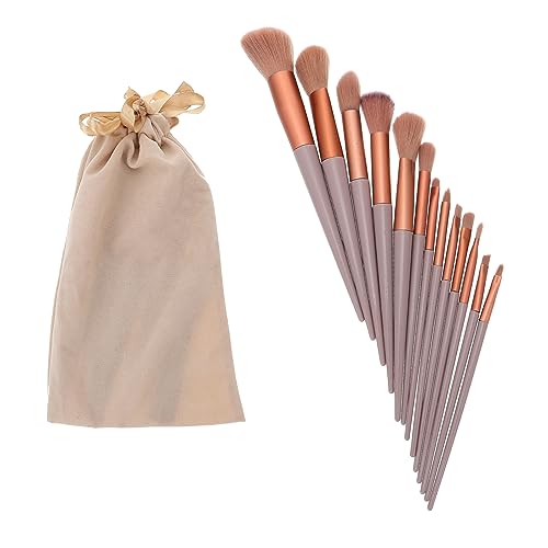 OSOLADY 13 Stück Make Up Pinselset für Geschmeidige Lidschatten- Puder und Rougepinsel Professionelles Make Up Zubehör für Zuhause und Reisen von OSOLADY