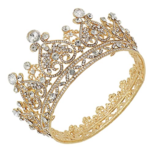 OSOLADY Haarreif Aus Legierung Im Barockstil Mit Strass-intarsien Rund Groß Für Hochzeits Und Party-haar-zubehör Leicht Und Sicher von OSOLADY