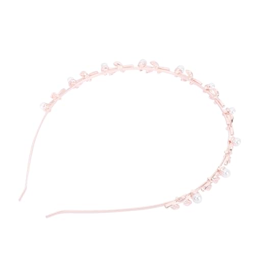 OSOLADY Blattförmiges Haarband Aus Legierung Kopfschmuck Mit Perlen Modisches Stirnband Für Mädchen Accessoire Für Haare Elegantly Verarbeitet Und Glänzend von OSOLADY