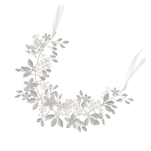 OSOLADY 1Stück Handgefertigtes Blumen Hochzeitshaarband Für Braut Eleganter Haarschmuck Für Hochzeitskleid Und Chinesische Kleidung Vintage Stil Silberfarben Hochzeitsdeko OSOLADY 1Stück Handgefertigtes Blumen Hochzeitshaarband Für Braut Eleganter Haarschmuck Für Hochzeitskleid Und Chinesische Kleidung Vintage Stil Silberfarben Hochzeitsdeko von OSOLADY