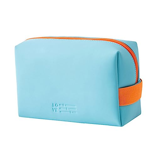 OSOLADY Kosmetiktasche Aus Polyester Und Pu-Leder Mini Aufbewahrungstasche Für Damen Tragbar Und Stilvoll Zum Verstauen Von Lippenstift Augenbrauenstift Und Anderen Kosmetika Geeignet von OSOLADY