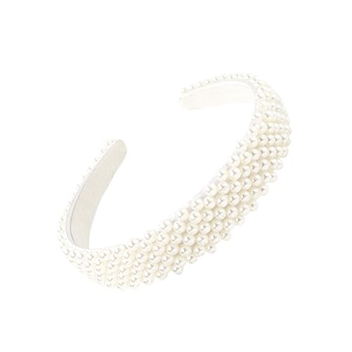 OSOLADY 1Stück Perlen Haarreif für Damen Breiter Handgefertigter Kopfschmuck für Täglichen Gebrauch und Besondere Anlässe Stilvoller Haarschmuck Weiß für Verlobungen OSOLADY 1Stück Perlen Haarreif für Damen Breiter Handgefertigter Kopfschmuck für Täglichen Gebrauch und Besondere Anlässe Stilvoller Haarschmuck Weiß für Verlobungen von OSOLADY