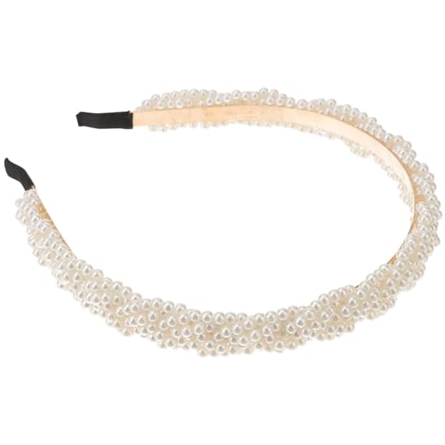 OSOLADY 1Stück Perlen Haarreif für Damen Stirnband für Hochzeiten und Besondere Anlässe Weißes Brauthaarzubehör aus Hochwertigen Materialien von OSOLADY