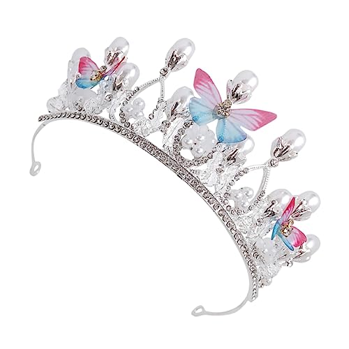 OSOLADY 1Stück Schmetterlingskrone Haarband für Silberne Krone Leicht Bequem Geburtstagsfeiern und Besondere Anlässe Hübsches Kopfschmuck für Prinzessinnen von OSOLADY