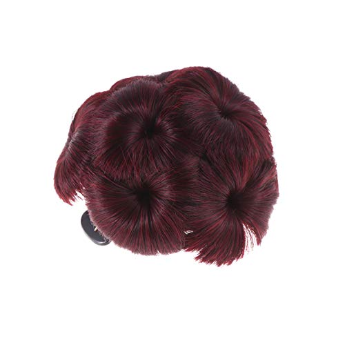 OSOLADY 1Stück Synthetische Haar Hochsteckfrisur Clip Brötchen Haarknoten Clip mit Blumen Design für Damen Weinrot Einfach zu Verwenden für Voluminöse Hochsteckfrisuren OSOLADY 1Stück Synthetische Haar Hochsteckfrisur Clip Brötchen Haarknoten Clip mit Blumen Design für Damen Weinrot Einfach zu Verwenden für Voluminöse Hochsteckfrisuren von OSOLADY