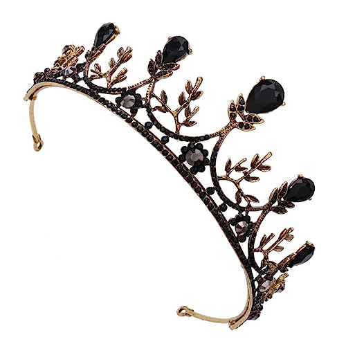 OSOLADY 1Stück Vintage Brautkrone für Damen Tiara mit Strasssteinen Hochzeitskopfschmuck in Gold und Schwarz Fotografie Cosplay und Besondere Anlässe OSOLADY 1Stück Vintage Brautkrone für Damen Tiara mit Strasssteinen Hochzeitskopfschmuck in Gold und Schwarz Fotografie Cosplay und Besondere Anlässe von OSOLADY