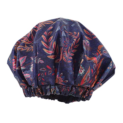 OSOLADY Wasserdichte Badekappe Für Männer Doppellagige Duschhaube Aus Oxfordstoff Für Lange Lockige Und Dicke Haare Elastisch Und Wiederverwendbar Einfach Zu Reinigen von OSOLADY