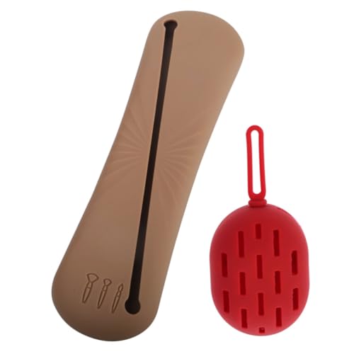 OSOLADY 1satz Makeup Pinsel Aufbewahrungstasche Mit Schwamm-Organizer Teiliges Und Praktisch Langlebig Für Reisen Kosmetik Zubehör Mit Reißverschluss von OSOLADY