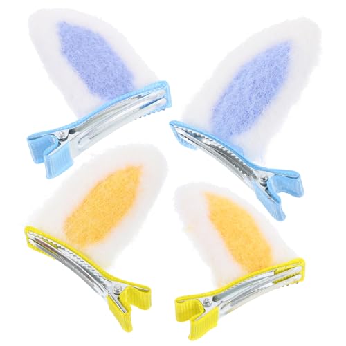OSOLADY 2paare Häschen-haarspangen Für Mädchen Kaninchen-haarschmuck Aus Legierung Und Plüsch Haarschmuck Für Tanz-accessoires Und Täglichen Gebrauch Bezaubernd Und Bequem von OSOLADY