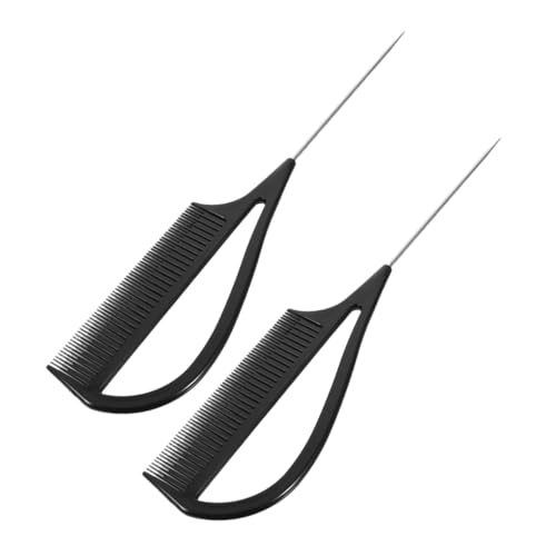 OSOLADY 2 STÜCK Teiliges Stylingkamm mit Metallspitze Präziser Toupierkamm für Damen und Mädchen für Haartteilen Färben und Flechten Langlebiges Material Vielseitig Einsetzbar Geeignet von OSOLADY