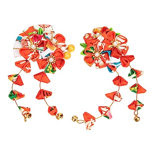 OSOLADY 2 Stück Blumen Haarclips für Damen Vintage Fächer Haarspangen aus Leichtem Material für Hochzeiten Partys und Fotoshootings Haarschmuck Zubehör mit Floralen Designs von OSOLADY