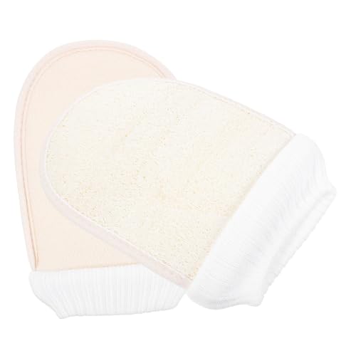 OSOLADY 2 Stück Body Scrub Handschuhe Loofah Peelinghandschuh mit Elastischem zur Tiefenreinigung Abgestorbener Haut für Damen und Herren Spa Duschhandschuhe zur Sanften Hauterneuerung von OSOLADY