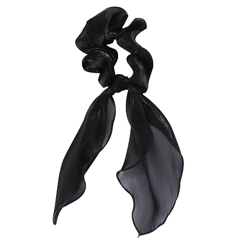 OSOLADY 2 Stück Elastische Haargummis mit Schleifen und Langen Bändern für Damen für Schwarz Attraktives Haaraccessoire für OSOLADY 2 Stück Elastische Haargummis mit Schleifen und Langen Bändern für Damen für Schwarz Attraktives Haaraccessoire für von OSOLADY