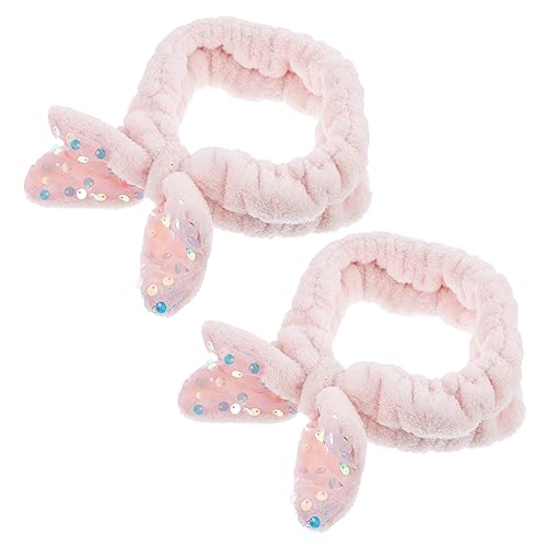 OSOLADY 2 Stück Glitzer Haarband mit Schleife Elastisches Stirnband für Make Up und Pflege für Damen bei Gesichtsreinigung Spa OSOLADY 2 Stück Glitzer Haarband mit Schleife Elastisches Stirnband für Make Up und Pflege für Damen bei Gesichtsreinigung Spa von OSOLADY