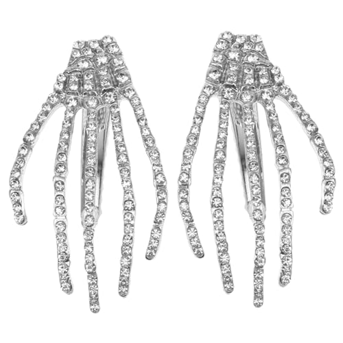 OSOLADY Gothic Strass Haarspangen 2 Stück Hand Haarspangen Für Frauen Halloween OSOLADY Gothic Strass Haarspangen 2 Stück Hand Haarspangen Für Frauen Halloween von OSOLADY