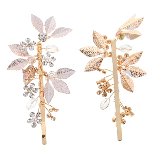 OSOLADY Handgefertigte Strass Blatt Braut Haar Clip Hochzeit Haar Zubehör Brautjungfer Clip Set stilvolle Schmuck OSOLADY Handgefertigte Strass Blatt Braut Haar Clip Hochzeit Haar Zubehör Brautjungfer Clip Set stilvolle Schmuck von OSOLADY