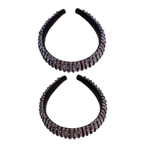 OSOLADY 2 Stück Haarschmuck mit Eleganter Haarreifen für Damen Hochzeiten und Besondere Anlässe Glamouröses Design Goldenen Akzenten von OSOLADY