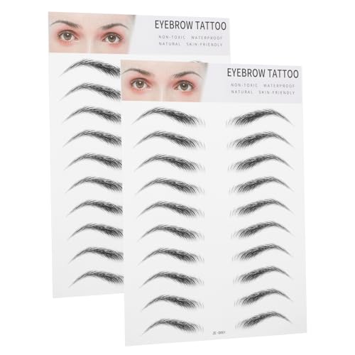 OSOLADY 2 Stück Imitation Augenbrauen Aufkleber Haarähnliche Transfersticker für Männer und Einfache Anwendung für Voluminöse und Realistische Augenbrauen Schwarz OSOLADY 2 Stück Imitation Augenbrauen Aufkleber Haarähnliche Transfersticker für Männer und Einfache Anwendung für Voluminöse und Realistische Augenbrauen Schwarz von OSOLADY