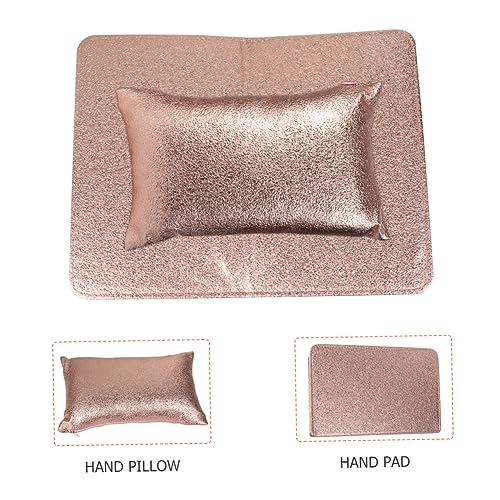 OSOLADY 2 Stück Maniküre-Handkissen Nägel-Kit Hände Nagelkissen ausruhen Polieren Nagel-Kit kopfkissen Handpolster Nagelstudio-Kissen Nagelstudio Armlehne Handmatte Golden von OSOLADY