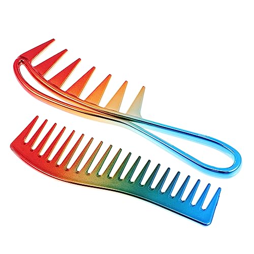 OSOLADY 2 Stück Ölkamm Toupierkamm Für Feines Haar Französisch Haarbürste Mit Glattem Rücken Entwirrer Salon Entwirren Borste Neckisch Männer Kämmen Mann Haarkamm Für Männer Abs Colorful von OSOLADY