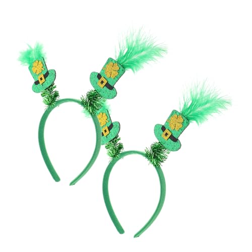 OSOLADY 2 Stück Patricks Day Stirnband Mit Kleeblatt- Und Federdesign Irisches Festival-haar-accessoire Für Frauen Patricks Day Top Stirnband OSOLADY 2 Stück Patricks Day Stirnband Mit Kleeblatt- Und Federdesign Irisches Festival-haar-accessoire Für Frauen Patricks Day Top Stirnband von OSOLADY