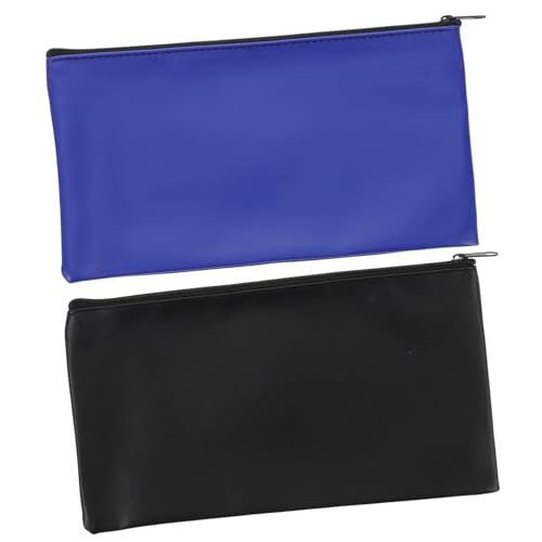 OSOLADY 2 Stück Pu-Leder Geldtaschen Reißverschluss wasserdichte Geldbeutel für Bargeld und Belege Wiederverwendbare Organizer für Papierdokumente Kompakte Portemonnaies für Business und von OSOLADY