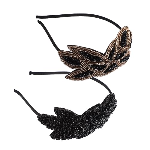 OSOLADY 2 Stück Retro Haarschmuck mit Strassperlen Vintage Haarreifen für Damen Bohemian Kopfschmuck für Hochzeiten und Besondere Anlässe und Champagnerfarben OSOLADY 2 Stück Retro Haarschmuck mit Strassperlen Vintage Haarreifen für Damen Bohemian Kopfschmuck für Hochzeiten und Besondere Anlässe und Champagnerfarben von OSOLADY
