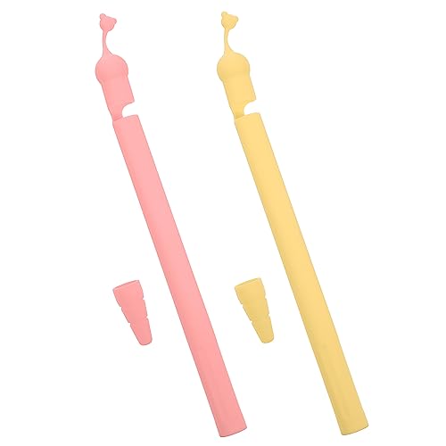 OSOLADY 2 Stück Silikon Stiftetui Federmäppchen Stifthalter Stifthalter Hülse Bleistift Anti Verlust Hülse Anti Verlust Bleistifthülle Stylus Stifthülle Stifthalter Stiftkappe OSOLADY 2 Stück Silikon Stiftetui Federmäppchen Stifthalter Stifthalter Hülse Bleistift Anti Verlust Hülse Anti Verlust Bleistifthülle Stylus Stifthülle Stifthalter Stiftkappe von OSOLADY