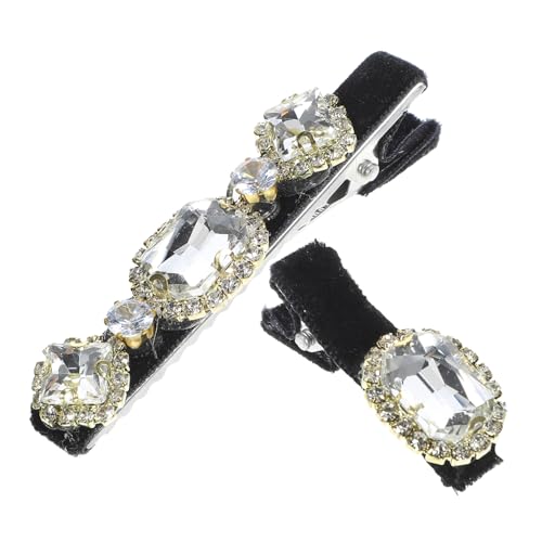 OSOLADY 2stücke Vintage Haarklammer Mit Strass Für Frauen Dekorative Kleine Haarclips Für Ponyfrisuren Elegantes Haaraccessoire Strass Für Verschiedene Anlässe von OSOLADY