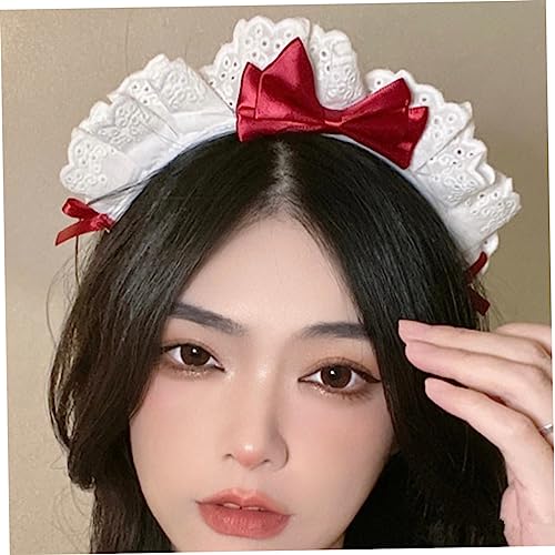 OSOLADY 2 Stück Teiliges Haarschleifen mit Spitzen Bowknot Damen Haarschmuck für Party Cosplay und Festliche Anlässe Leichter Haarreif Komfortabel und Elegant für Mädchen und Frauen von OSOLADY