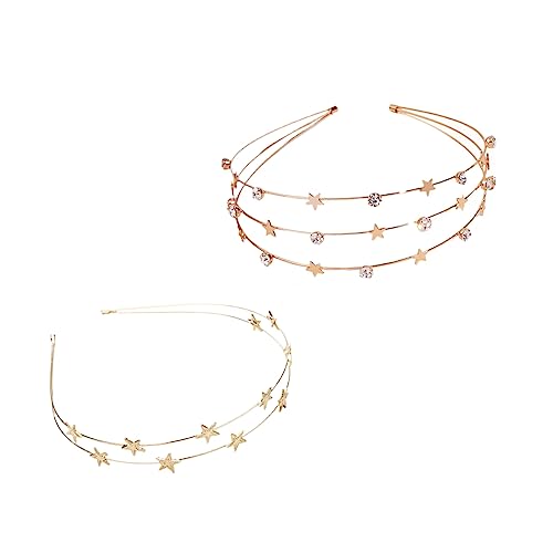 OSOLADY 2 Stück Teiliges Stern Haarband mit Design Zartem Haarschmuck für Damen und Mädchen Leichtes Party Accessoire für Festivals Kostüme und Festliche Anlässe von OSOLADY